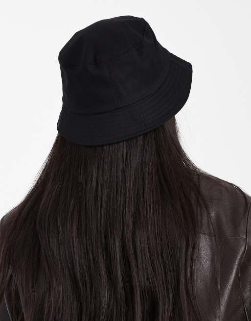 ASOS DESIGN - Bucket hat van katoenen canvas in zwart, 3 van 3