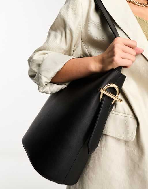 Black bucket tote bag new arrivals