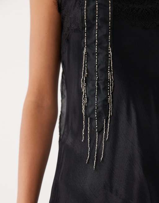 ASOS DESIGN - bufanda adornada en negro, 2 de 3