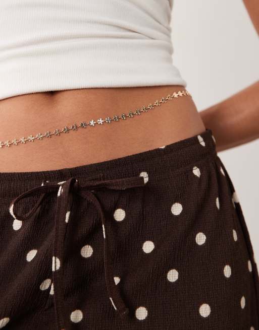 ASOS DESIGN - Buikketting met bloemontwerp in goudkleur, 3 van 3