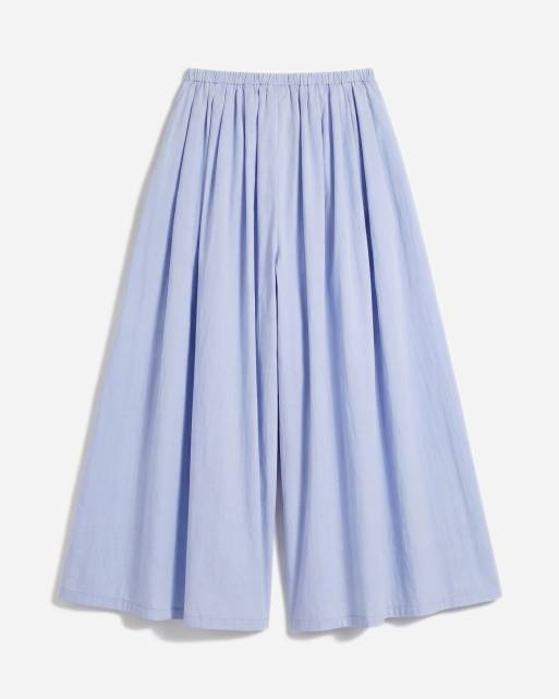 ASOS DESIGN bukser i bomuld og nylon med superbrede ben i blå, 7 af 10