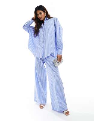 ASOS DESIGN - Bukser med vide ben og striber - Del af sæt - view 1