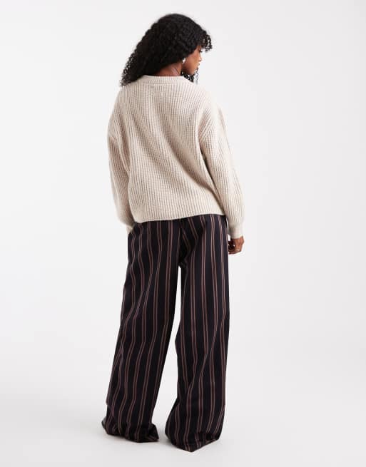 ASOS DESIGN - Bukser med vide ben og striber, 3 af 4