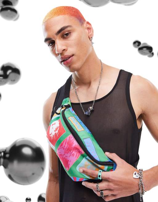 ASOS DESIGN bum bag in all over print (part of a set)