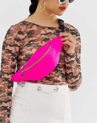 pink neon bum bag