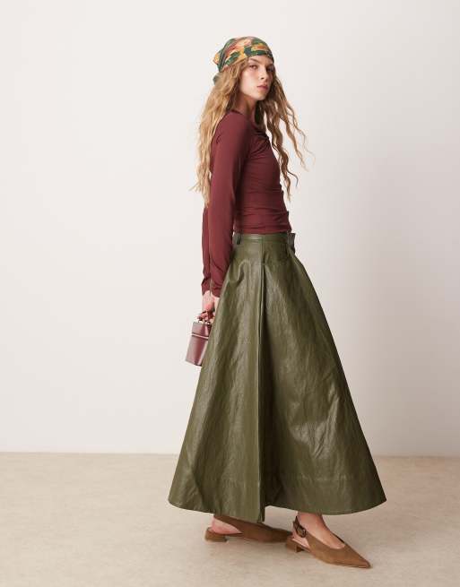 ASOS DESIGN – Burgundowy top poliamidowy z węzłem, 2 z 4