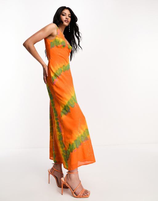 Asos tie dye maxi dress best sale