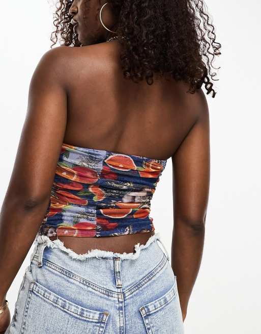 ASOS DESIGN - Bustier-korset van mesh met fruitprint, 2 van 4