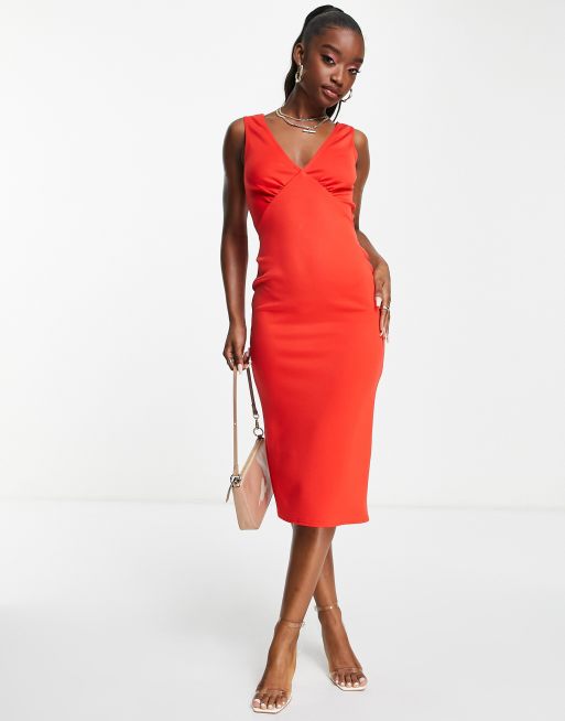 Asos red sale formal dress