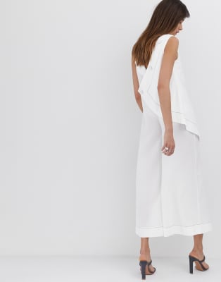 button detail jumpsuit