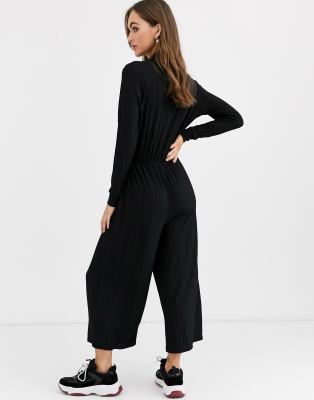 long sleeve shirt under jumpsuit