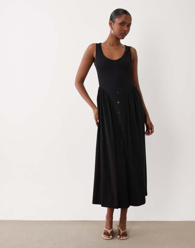 ASOS Design - Midi Dress - Women - Cotton/Spandex - 2 US