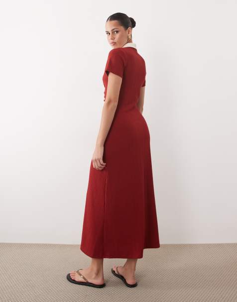 slim fit dress slacks Dark Red Off The Shoulder Long Sleeves High Side Slit Prom Dresses , CP0032 US10 / As Pic