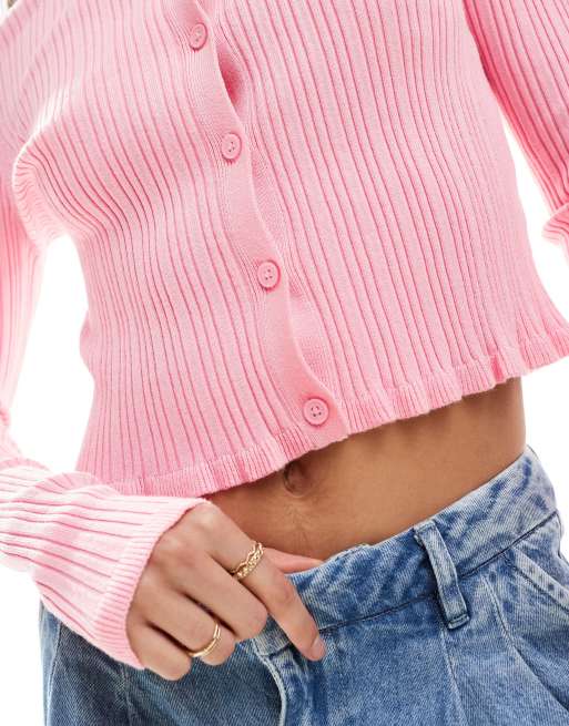 Asos pink cardigan best sale