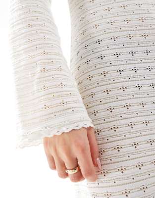 white christmas dresses Rent ASOS DESIGN Natural Crinkle Bias Maxi Dress With Lace Up Detail In  Natural main image 0