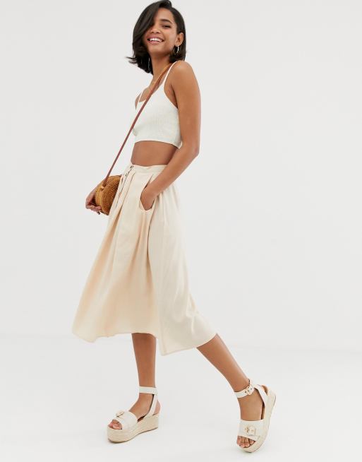 Asos design floaty midi skirt sale