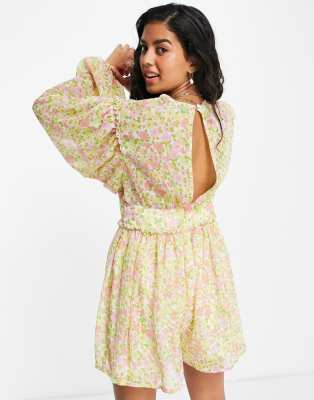 long sleeve flowy playsuit