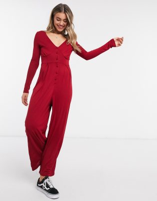 asos burgundy jumpsuit