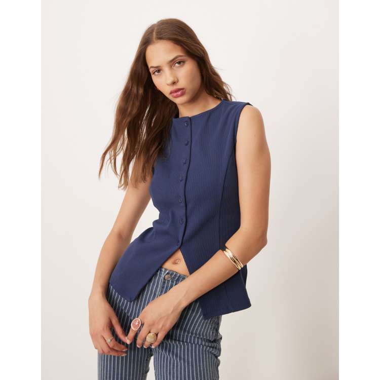 mbt⭐︎Design Button Vest Amazon.com: Design by Olivia Women's Dressy Casual Versatile