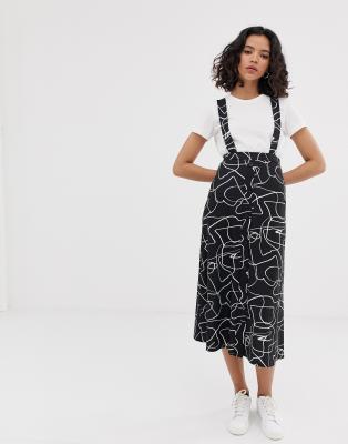 midi pinafore skirt