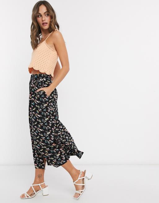 Asos button hotsell front skirt