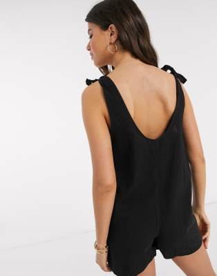 black overall romper