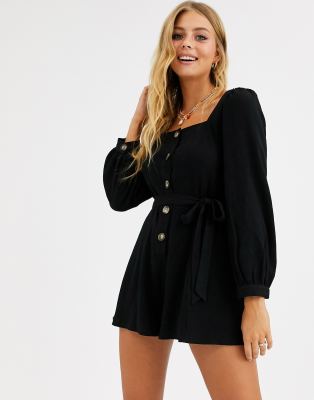 long sleeve playsuit asos