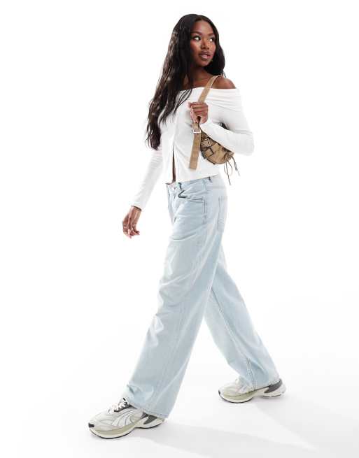 Asos white bardot top sale
