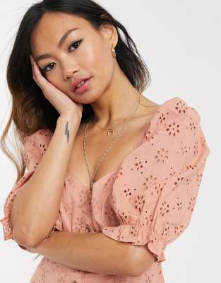 dusky pink midi dress