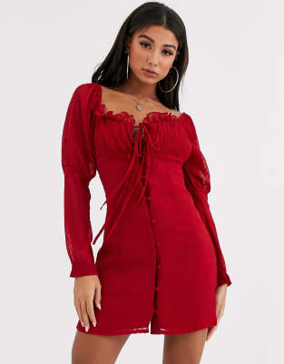 asos red mini dress