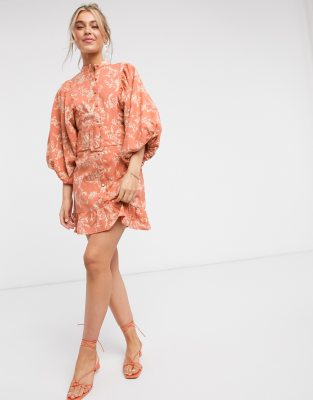 floral batwing dress