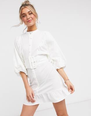 high neck cotton dress