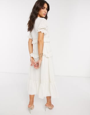 asos tiered midi dress