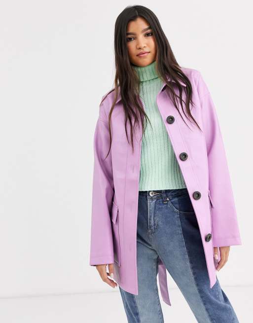 Asos lilac cheap coat