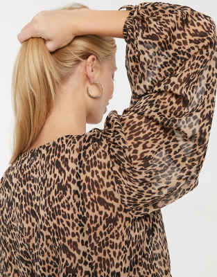leopard print blouse asos