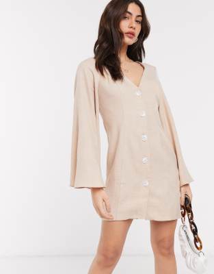 stone linen dress
