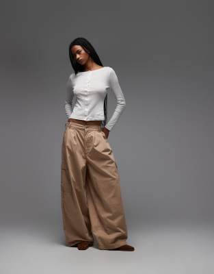 Asos Design Button Through Long Sleeve Second Skin In White