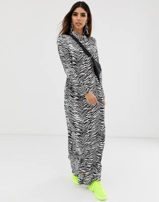 asos zebra print dress