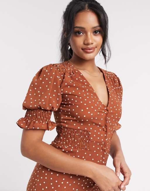 Asos polka dot outlet dress