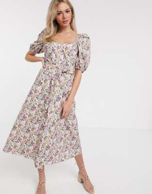 asos midi dress floral