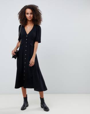 midi skater dress with pockets