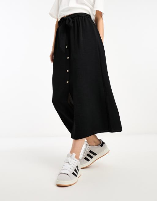 Asos design high waist midi skirt with tie sale