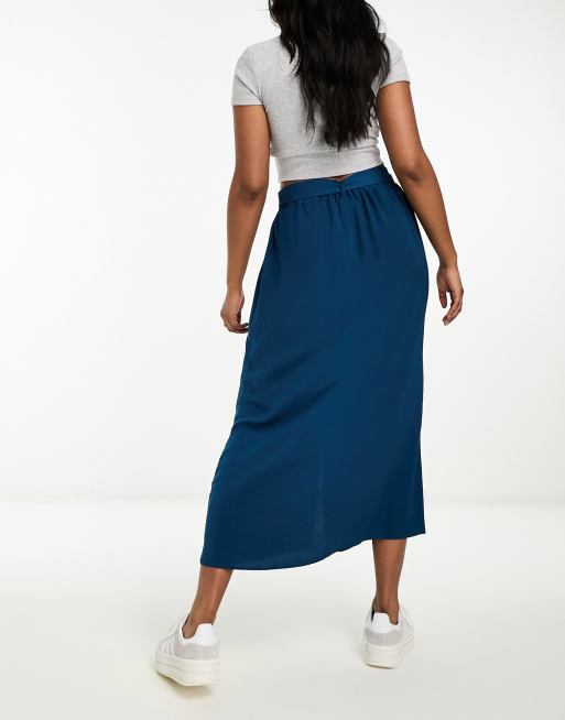 Asos navy midi skirt hotsell