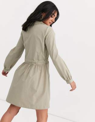 asos button up dress