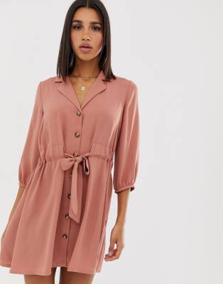 asos button up dress