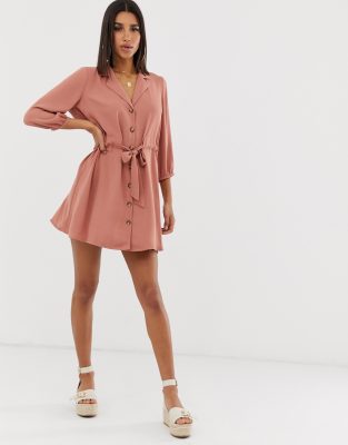 asos button up dress