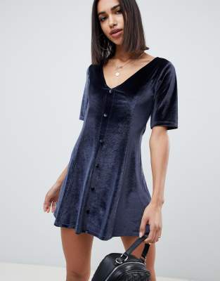 selina spot velvet print dress
