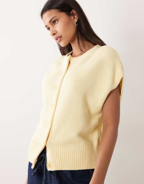 ASOS DESIGN button through relaxed tank in buttermilk