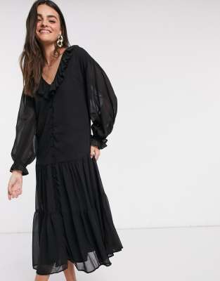 tiered maxi dress asos