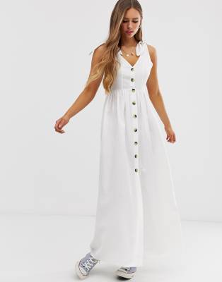 maxi dress button